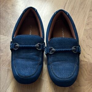 Crown Vintage Blue Loafers with Metal Accent